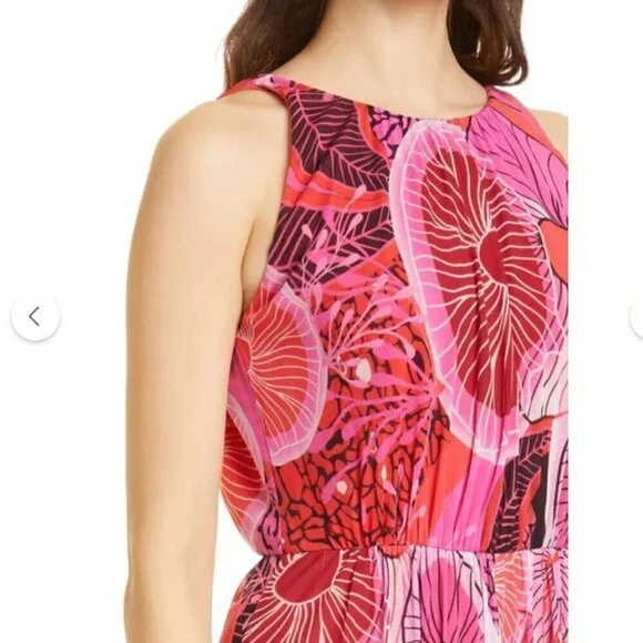 FUZZI Jean Paul Gaultier Abito Lungo Tulle Mesh Maxi Dress Fragola  (Medium) - Picture 2 of 9